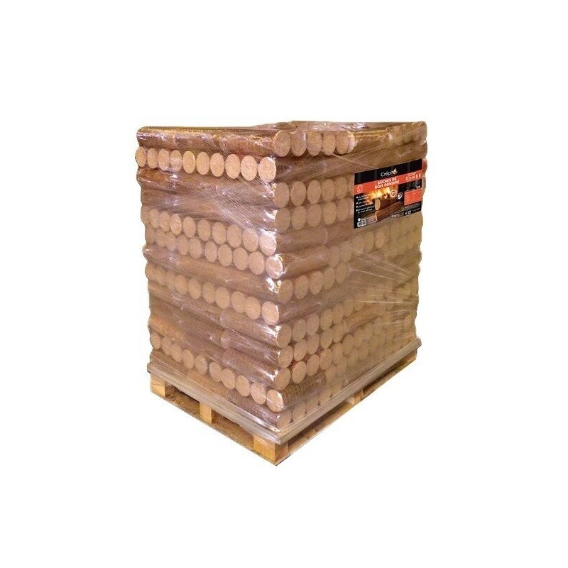 Bûches de bois densifiées CRÉPITO - Palette de 104 paquets de 5 bûches