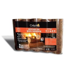 Bûches de bois densifiées CRÉPITO - Palette de 104 paquets de 5 bûches