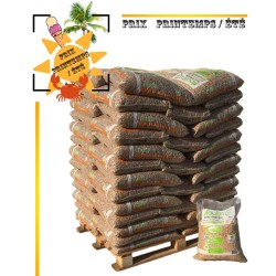 Granulés de bois Moulin bois énergie 100% résineux - Palette de 65 sacs