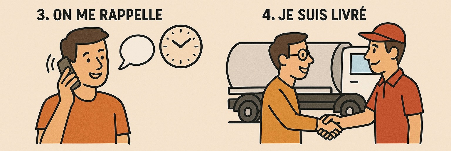 3 on me rappelle, 4 je suis livré